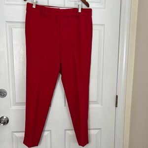 TALBOTS Hampshire Ankle Pants size 10 Vibrant Red Trousers